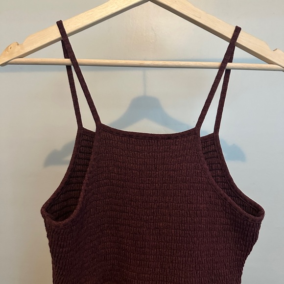 Disturbia Maroon Mundi Shirred Midi Dress - Picture 5 of 6